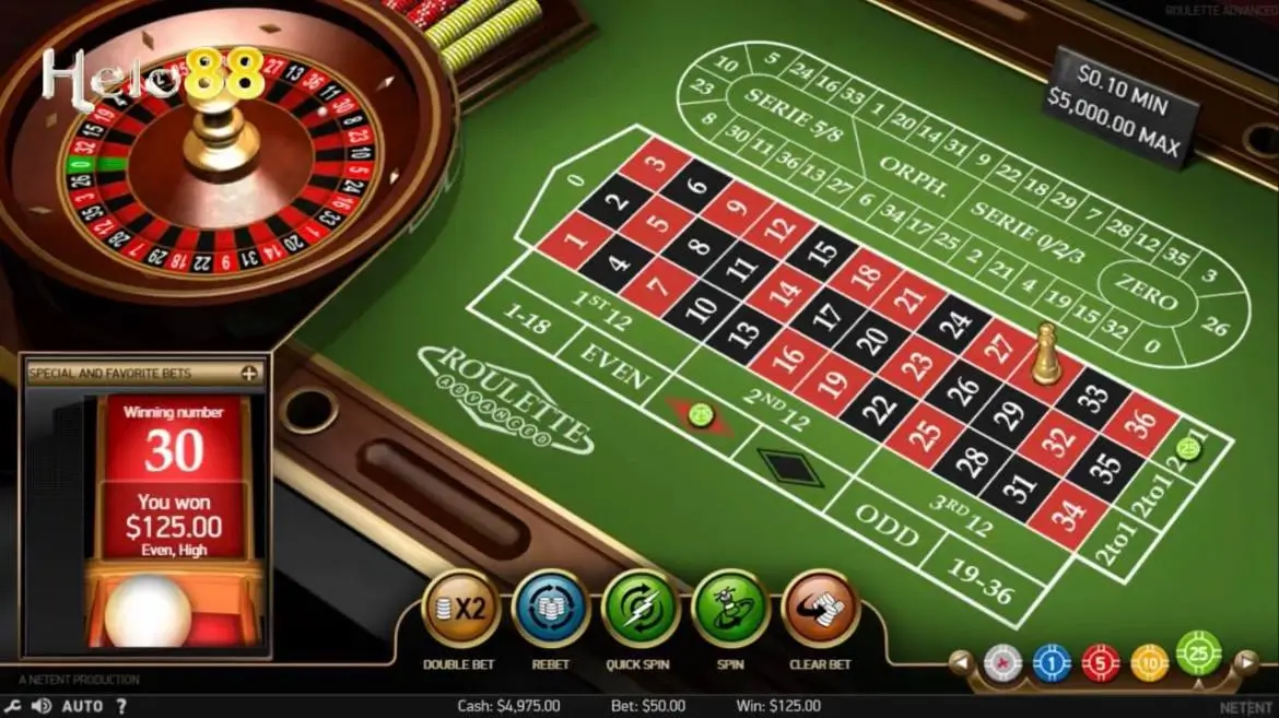 Điểm đặc biệt thu hút người chơi của tựa game Roulette tại Helo88